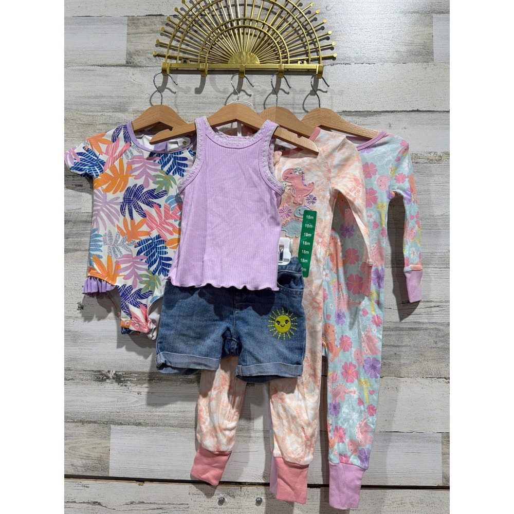 Tucker Tate Cat&Jack Childrens Place Summer Bundle Girls 18-24M Swim Play Sleep
